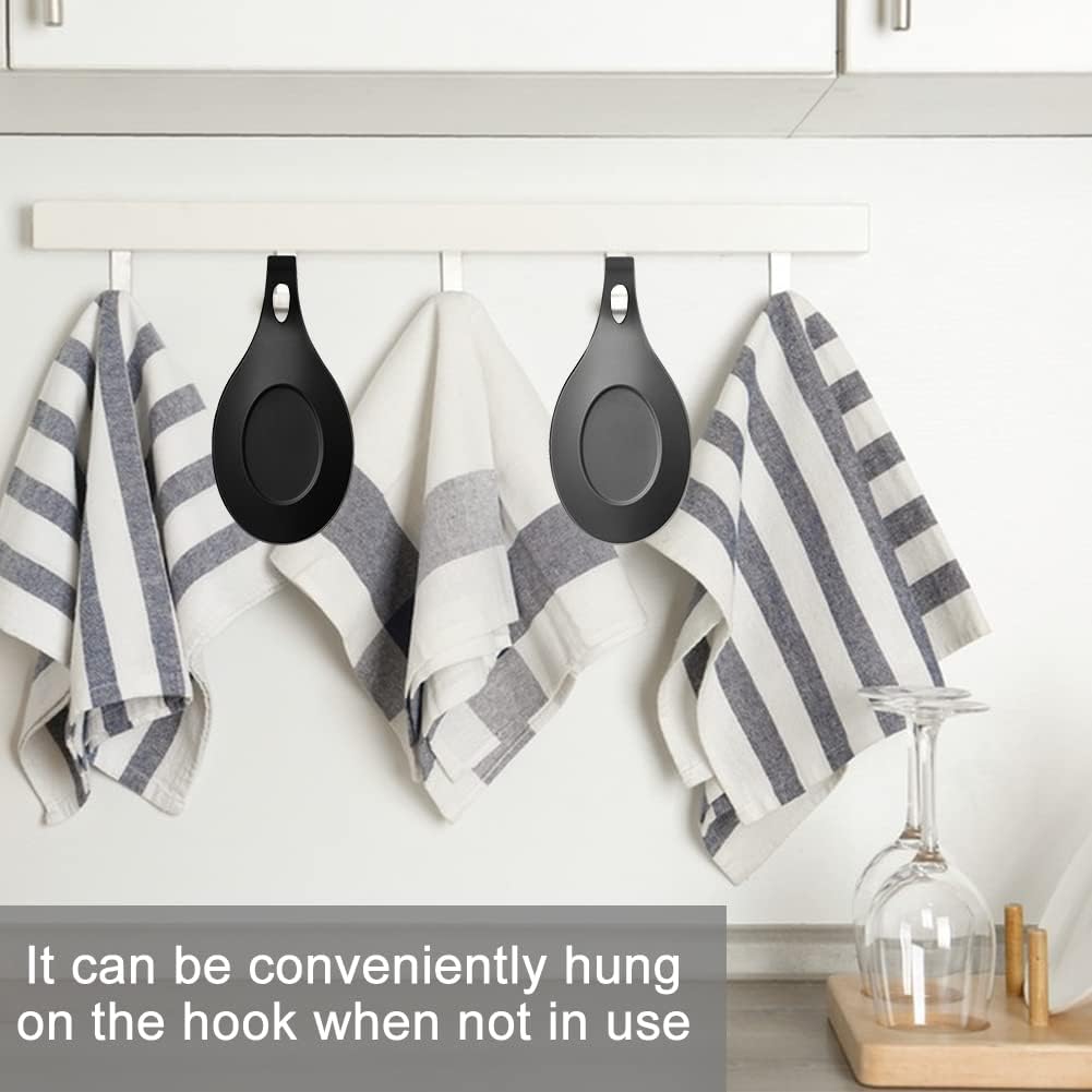 homfanseec Silicone Spoon Rests – Neutral Colors, 3 Pack