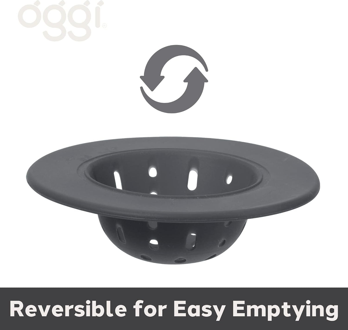 OGGI Silicone Sink Strainer – Gray, Single Pack