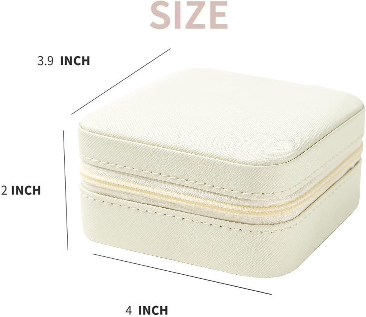 KElofoN Travel Jewelry Case with Mirror – White
