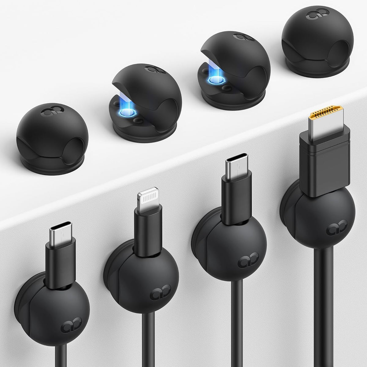 Lamicall Magnetic Cable Organizer Clips – 8 Pack