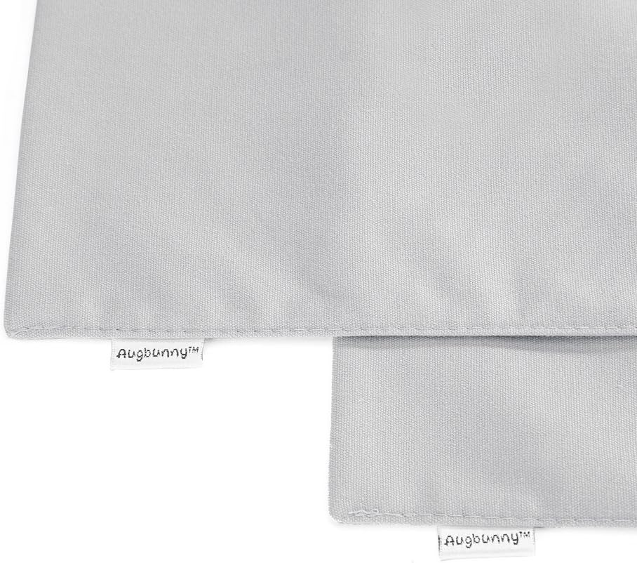 Augbunny Cotton Canvas Laundry Bags – Light Grey, Large, 2 Pack