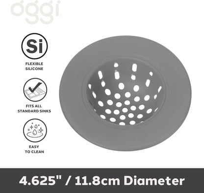 OGGI Silicone Sink Strainer – Gray, Single Pack