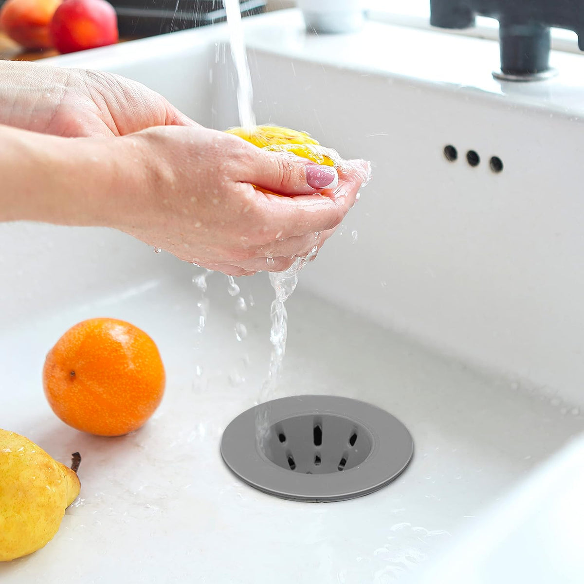OGGI Silicone Sink Strainer – Gray, Single Pack