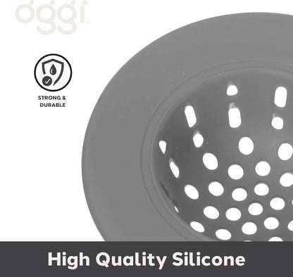 OGGI Silicone Sink Strainer – Gray, Single Pack